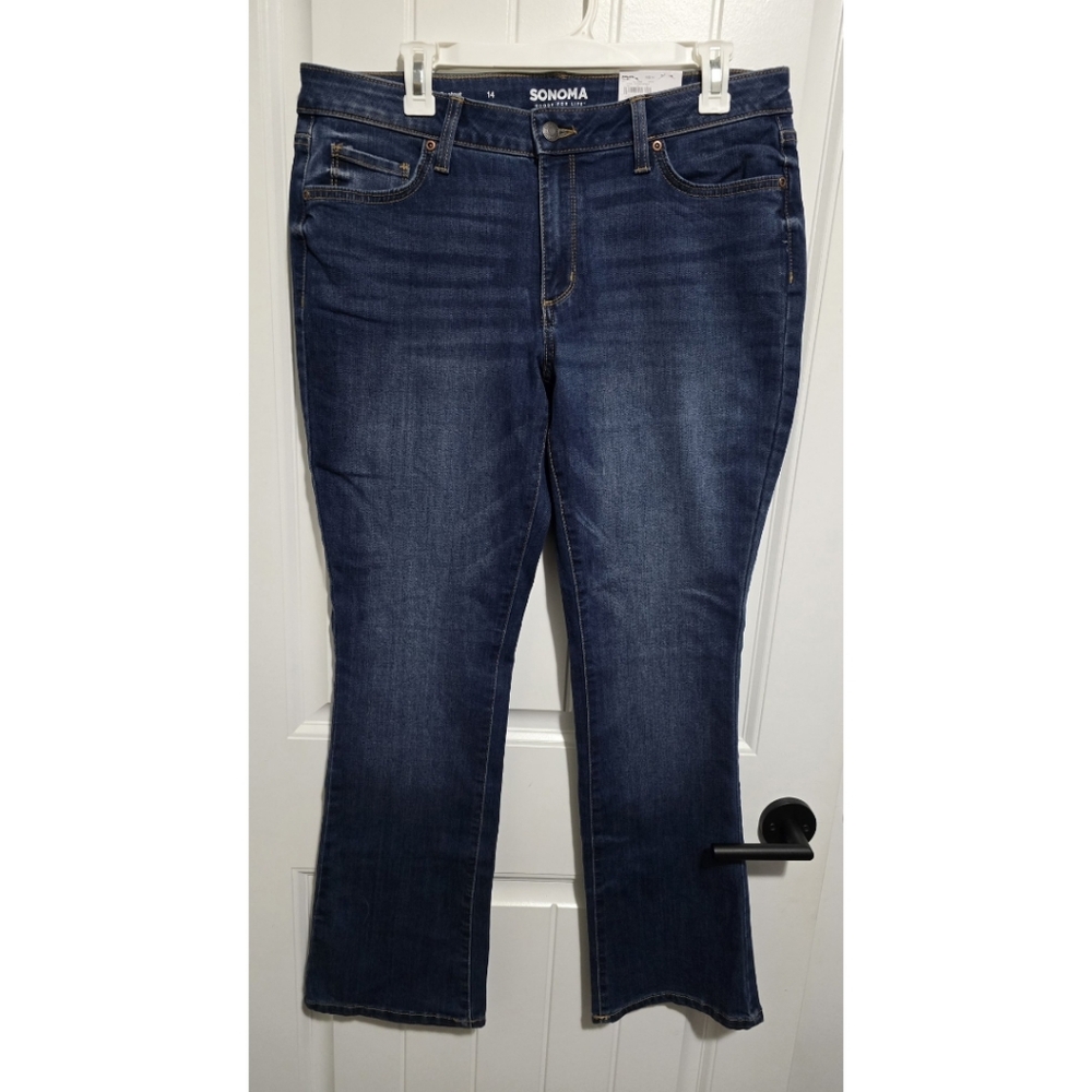 Sonoma Bootcut Womens Jeans Mid Rise 14 New With Tags Boot Cut